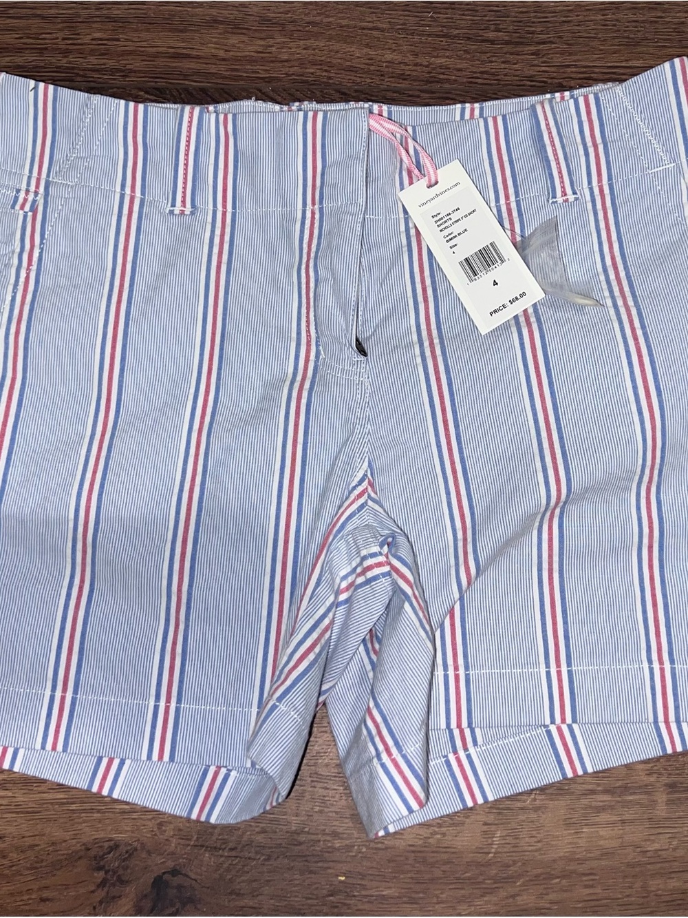 Vineyard Vines Women’s Blue & Red Stripe Casual Shorts